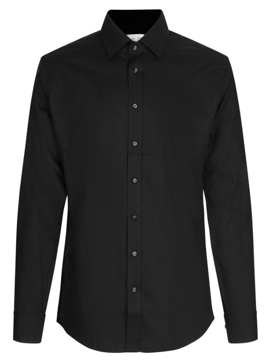 Seven Seas Skjorter ss30-sort_S - Bygholm Menswear